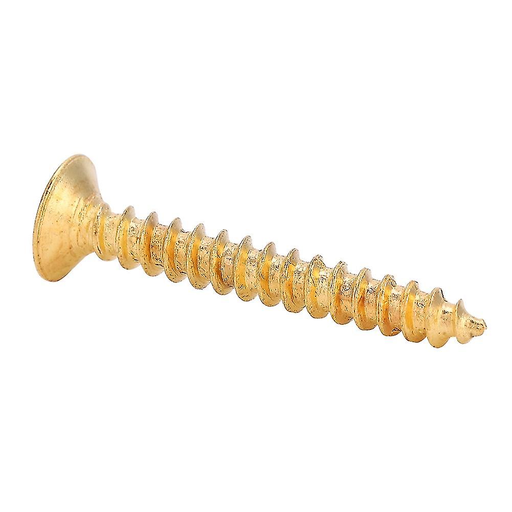 50Pcs Guitar Strap Buckle Screws Pickup Frame Surround Bridge Screw M3*22 (Golden)