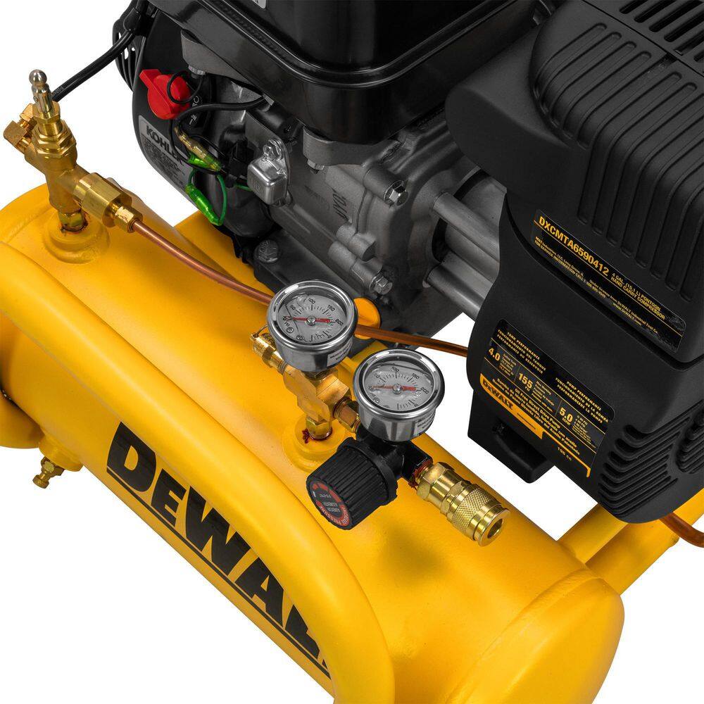 DW 4 Gal. 155 PSI Kohler Gas Powered Oil Free Portable Air Compressor DXCMTA6590412