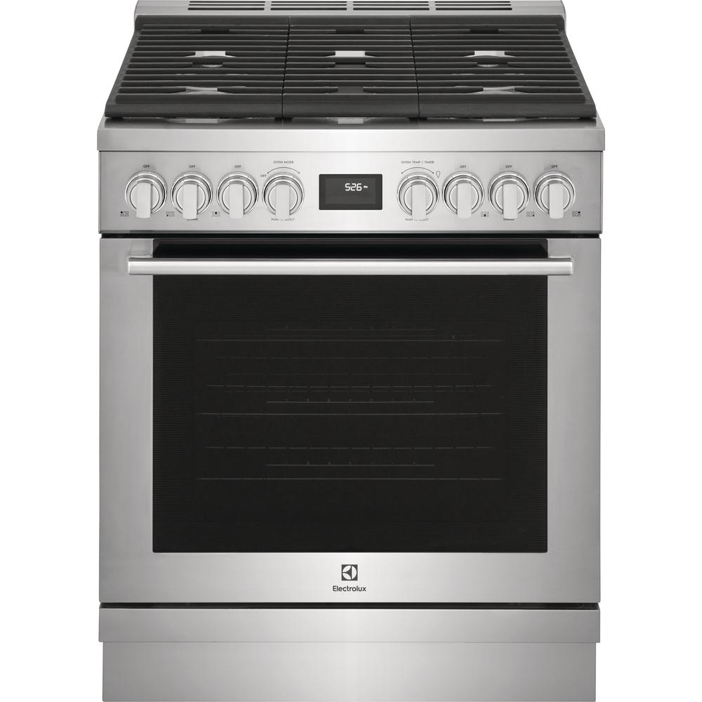 Electrolux 30-inch Freestanding Gas Range with Convection Technology ECFG3068AS