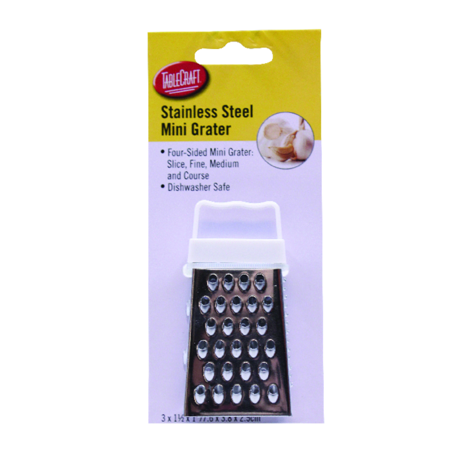 TableCraft Silver Stainless Steel Mini Box Grater