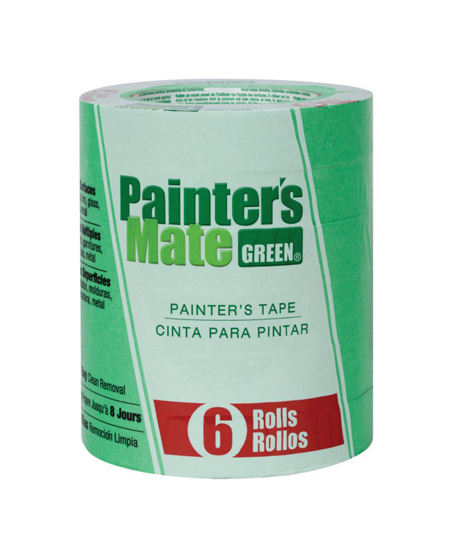 Painter\u0027s Mate 0.94 in. W X 60 yd L Green Medium Strength Painter\u0027s Tape 6 pk