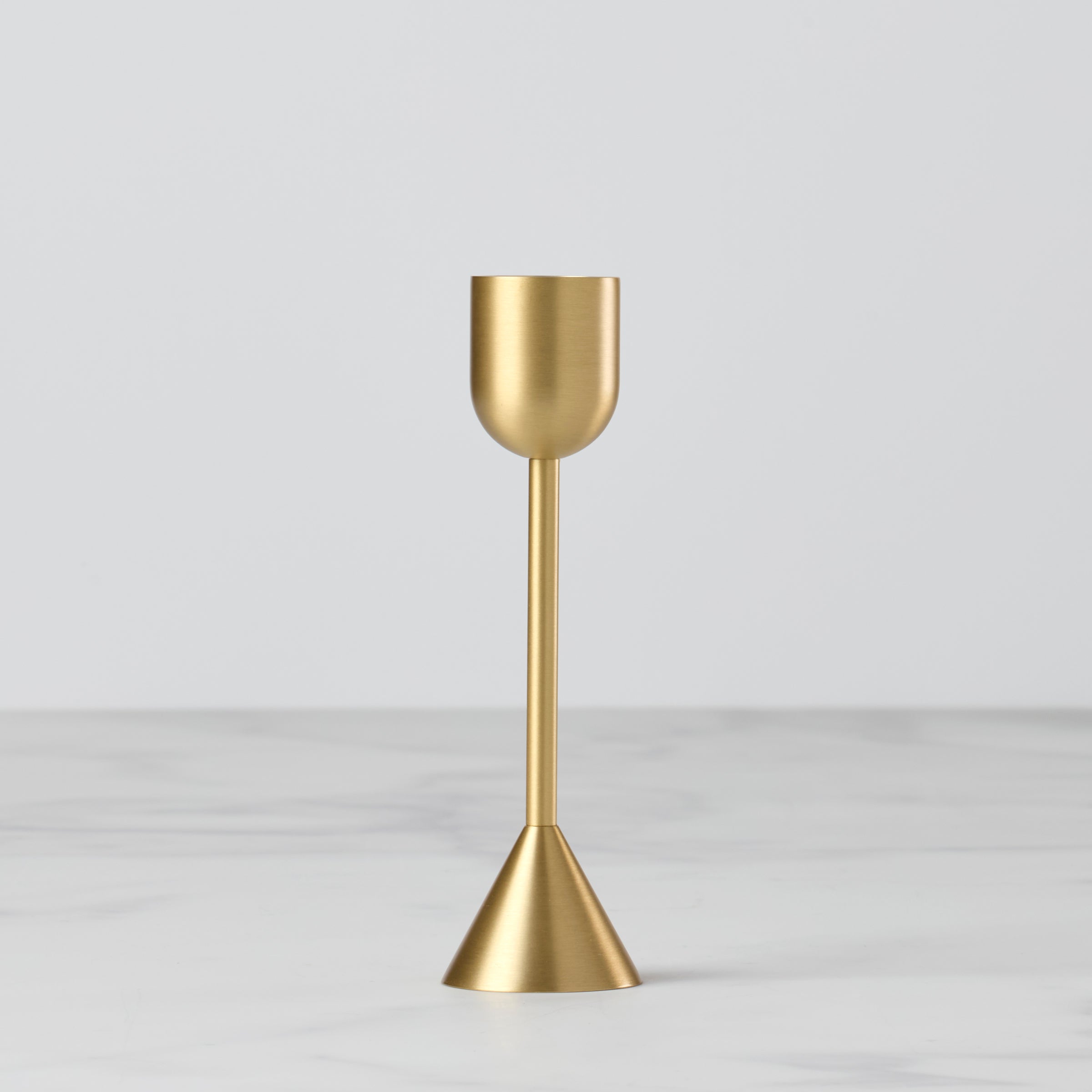 Light Gold Tall Taper Candle Holder