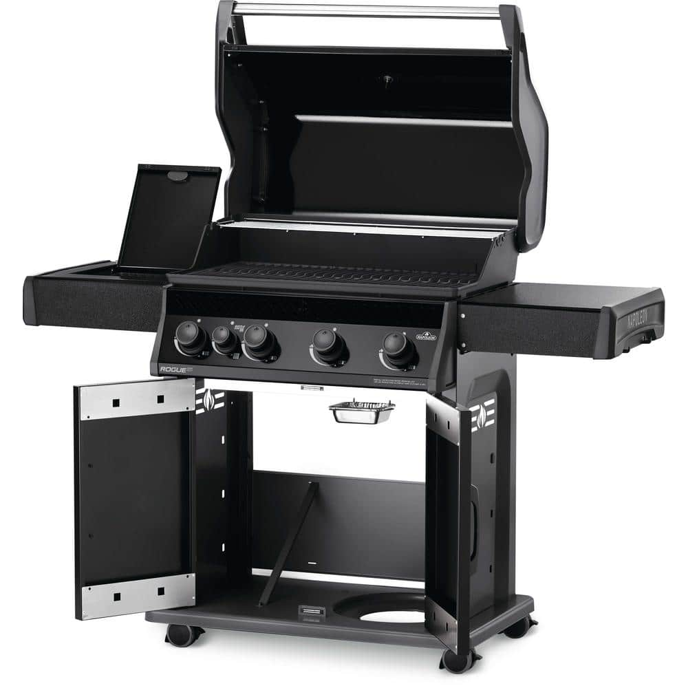 NAPOLEON Rogue 4-Burner Propane Gas Grill with Infrared Side Burner in Black RXT525SIBPK-1