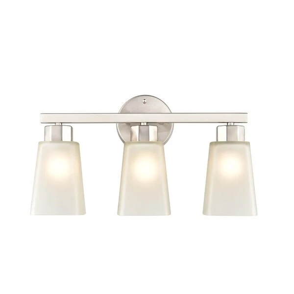 Millennium Lighting Coley 2 or 3 Light Vanity Fixture in Brushed Nickel or Matte Black with Frosted Glass Shades