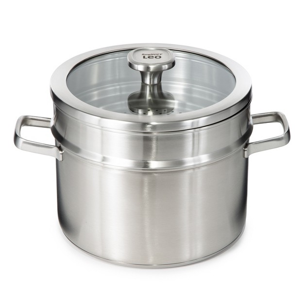 Berghoff Graphite Recycled 18 10 Stainless Steel Stockpot With Glass Lid