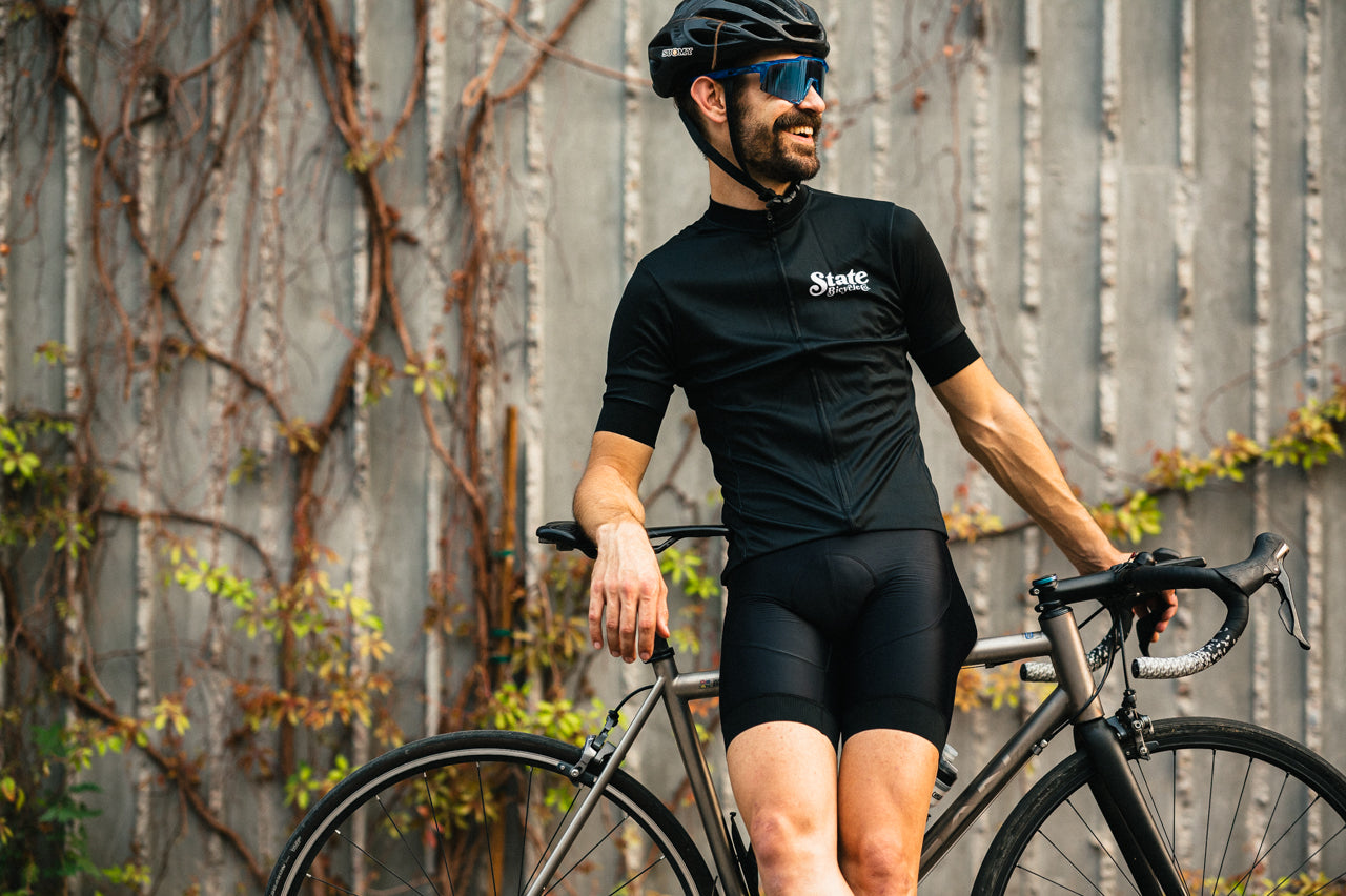 State Bicycle Co. - Peace Jersey  - Sustainable Clothing Collection (Black)