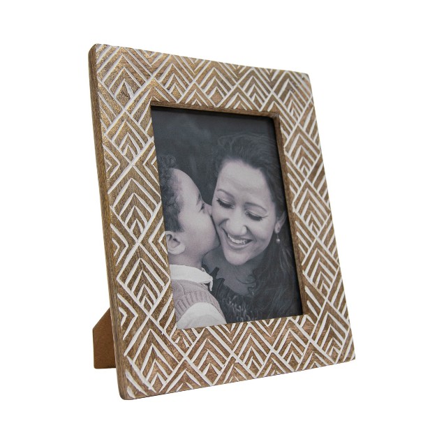 5x7 Inches Brass Wood amp Glass Photo Frame Foreside Home amp Garden