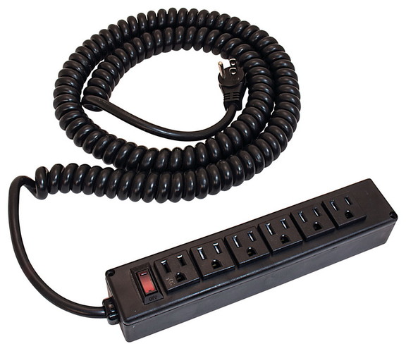 Hafele 822.09.340 Power Strip  6 Outlet with Spira...