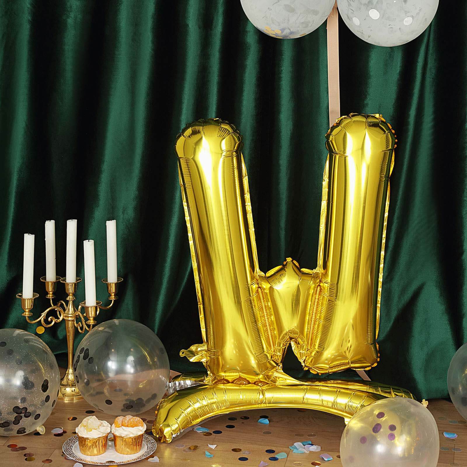 Gold Self Standing Helium/Air Mylar Foil Letter and Number Balloons 27