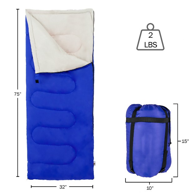 Leisure Sports Lightweight 2 season Sleeping Bag For Spring summer Blue