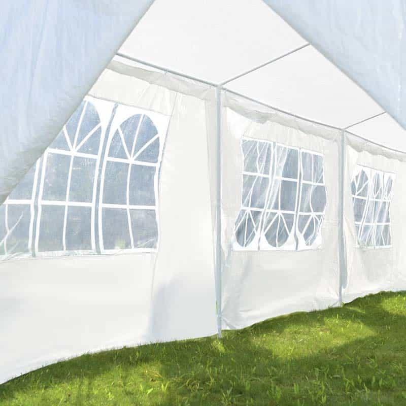 10 x 30 FT Outdoor Gazebo Canopy Tent Party Wedding Event Tent with 6 Removable Sidewalls & 2 Doorways