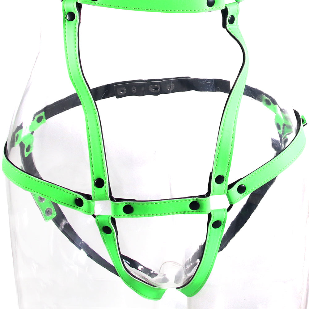 Ouch! Glow In The Dark Full Body Harness /XL