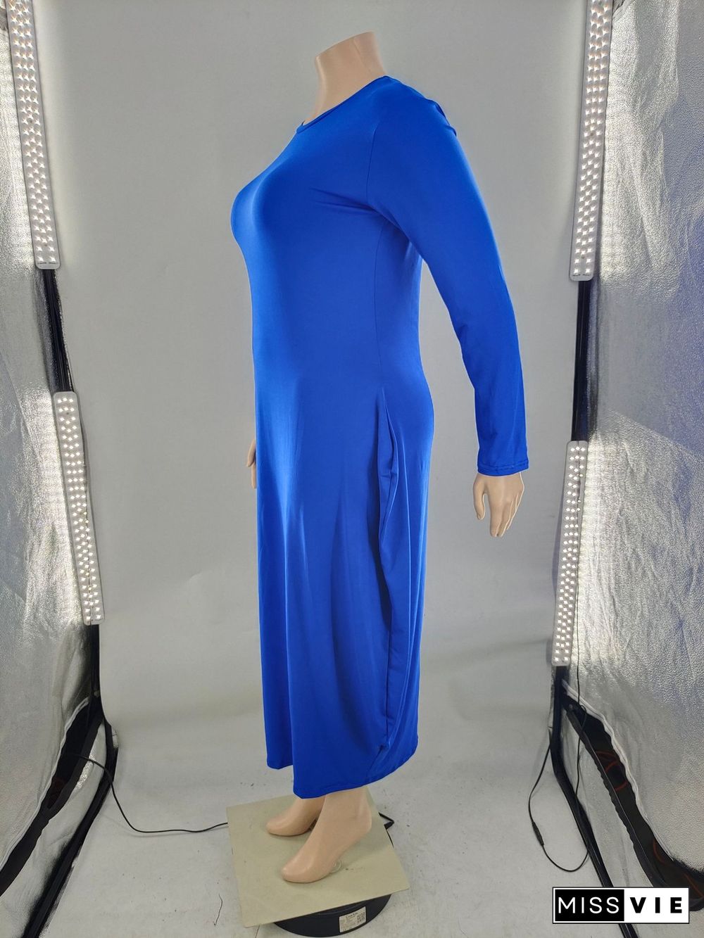 New Winter Irregular Solid Color Dress