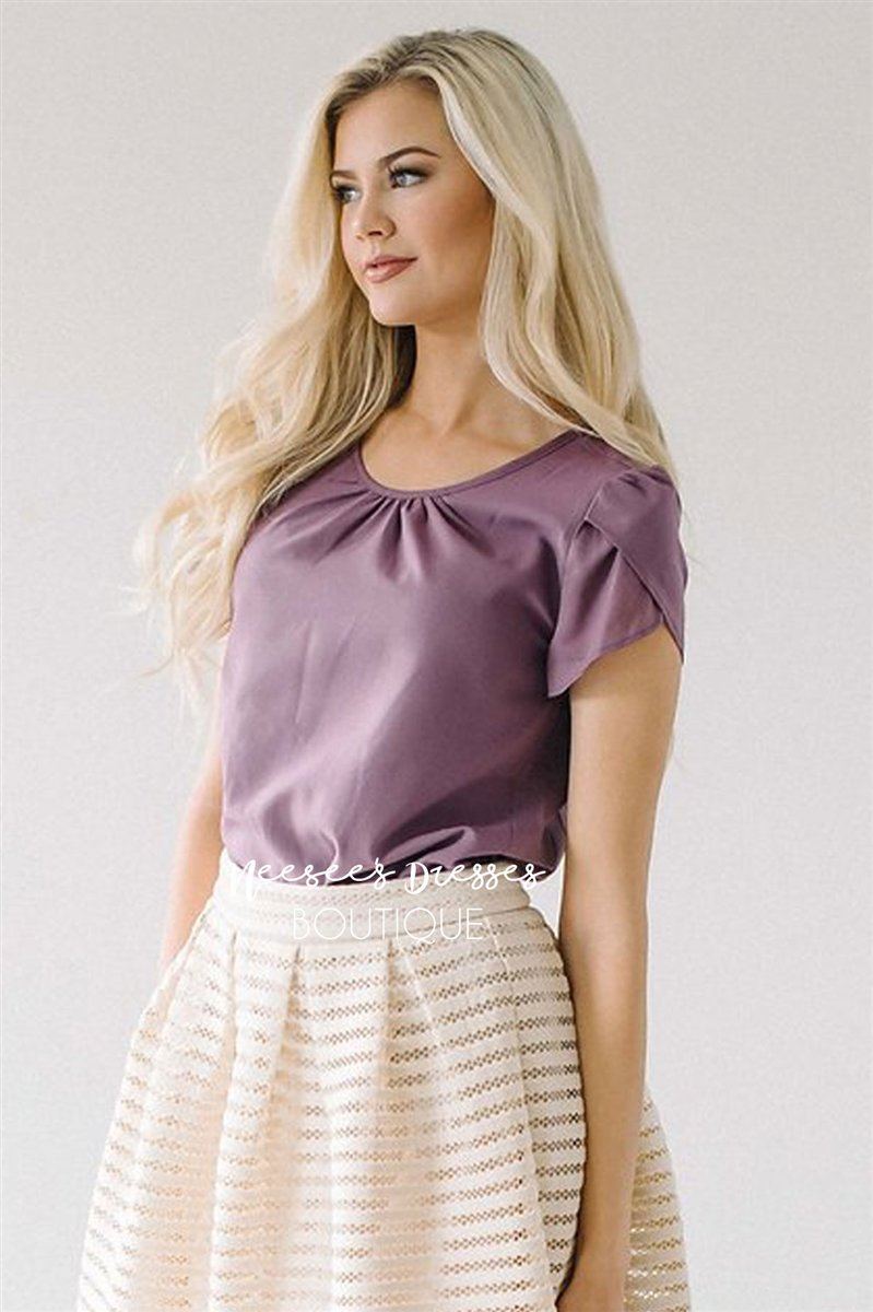 Dusty Lavender Chiffon Top