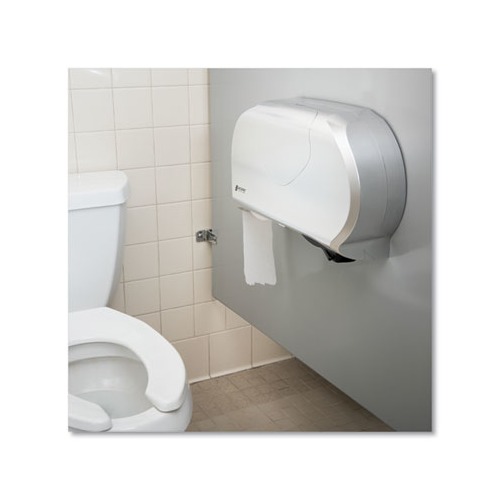 San Jamar Twin Jumbo Bath Tissue Dispenser  SJMR4070SS