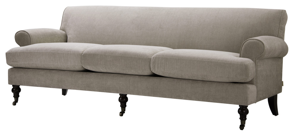 Alana Lawson Three Cushion Tight Back Sofa   Traditional   Sofas   by Jennifer Taylor Home  Houzz