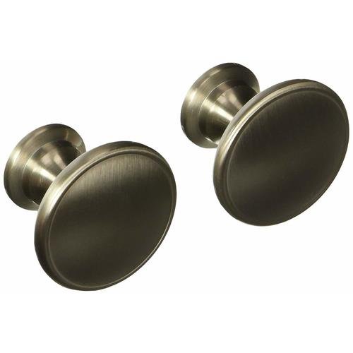 Amerock e14662rg10 Satin Nickel Hint Of Heritage Flat Head Oversized Round Cabinet Knob 1-3/4 Diameter For Kitchen And Cabinet Hardware