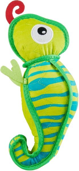 Outward Hound Xtreme Seamz Lizard Squeaky Durable Dog Toy， Green， Medium