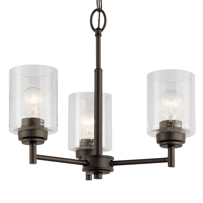 Kichler 44029OZ Winslow 3-Light Olde Bronze Modern/Contemporary Chandelier