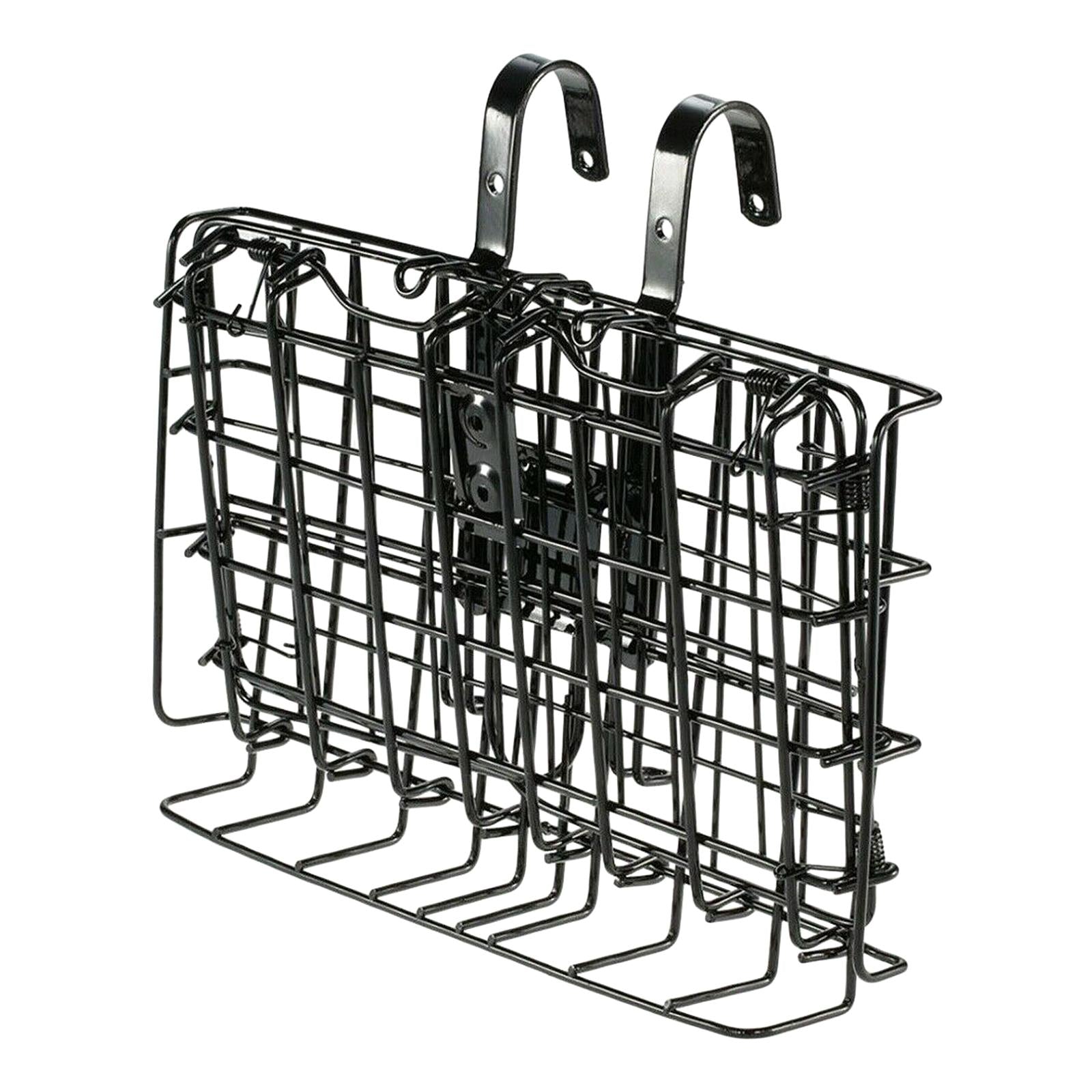 Stable Bike Basket Rust Quick Release Front Handlebar Lift Off Baskets Black