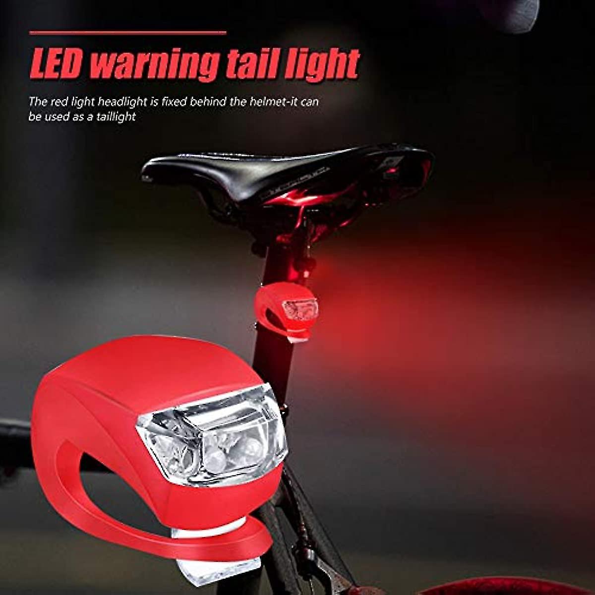 6pcs Bike Lights Front And Back  3 Light Modes Led Clip-on Silicon Bicycle Lights With Waterproof Silicone Housing For Cycling Safety