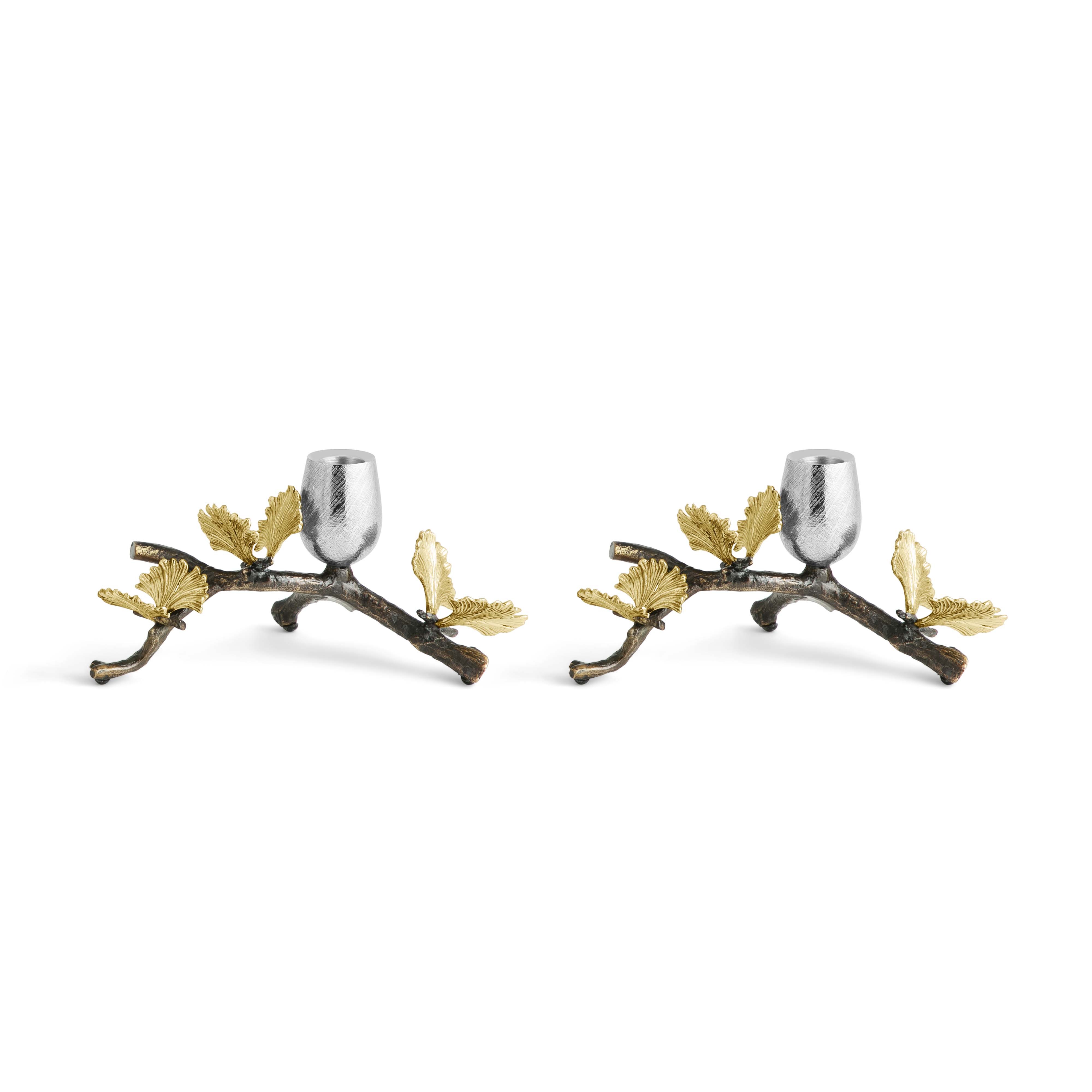 Butterfly Ginkgo Candleholders