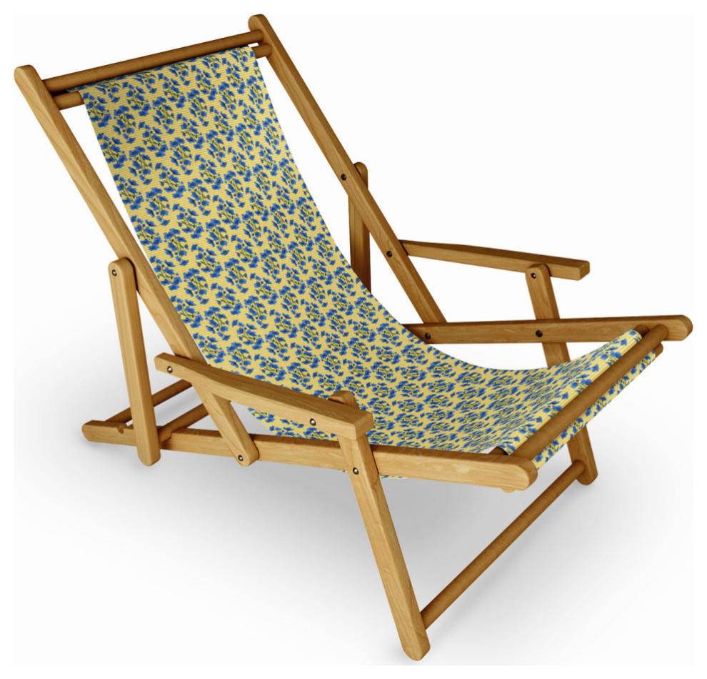 Deny Designs Caroline Okun Swedish Gingham Blooms Sling Chair   Contemporary   Outdoor Lounge Chairs   by Deny Designs  Houzz