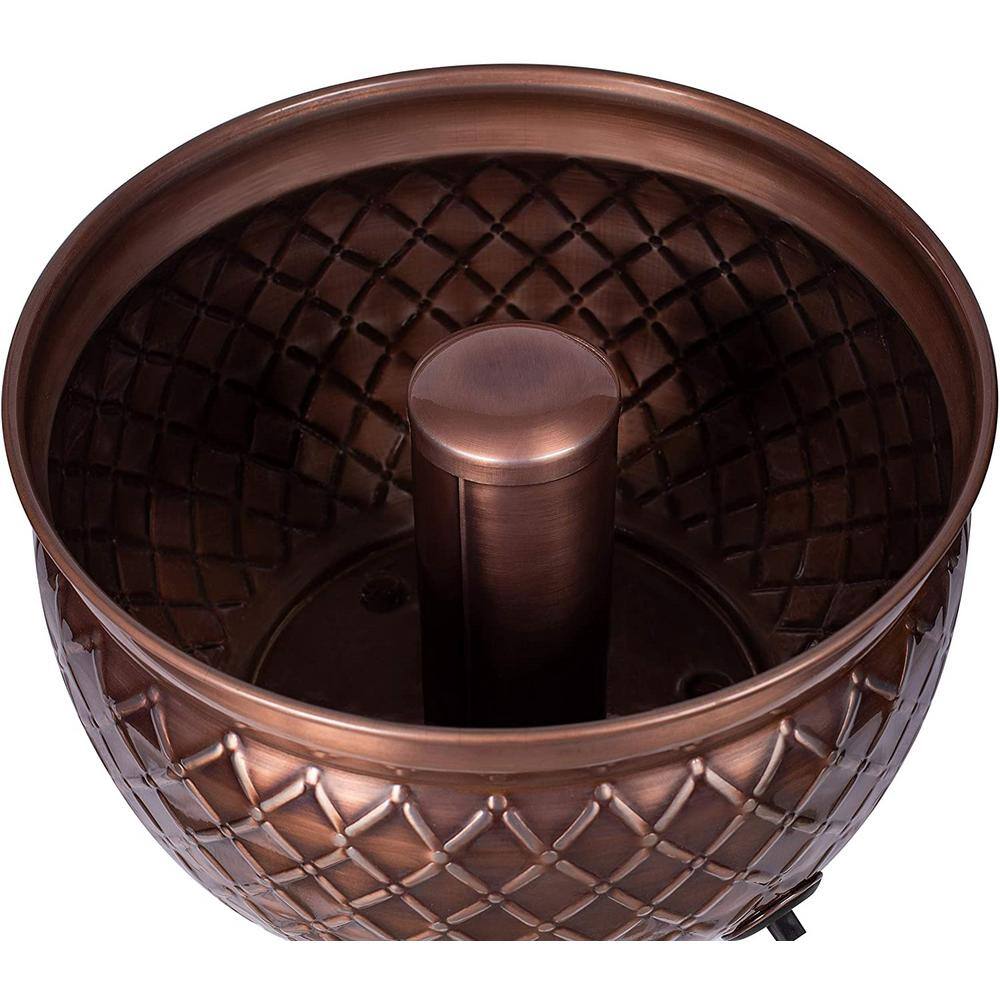 BirdRock Home Copper Trellis Garden Hose Pot with Open Top 11064