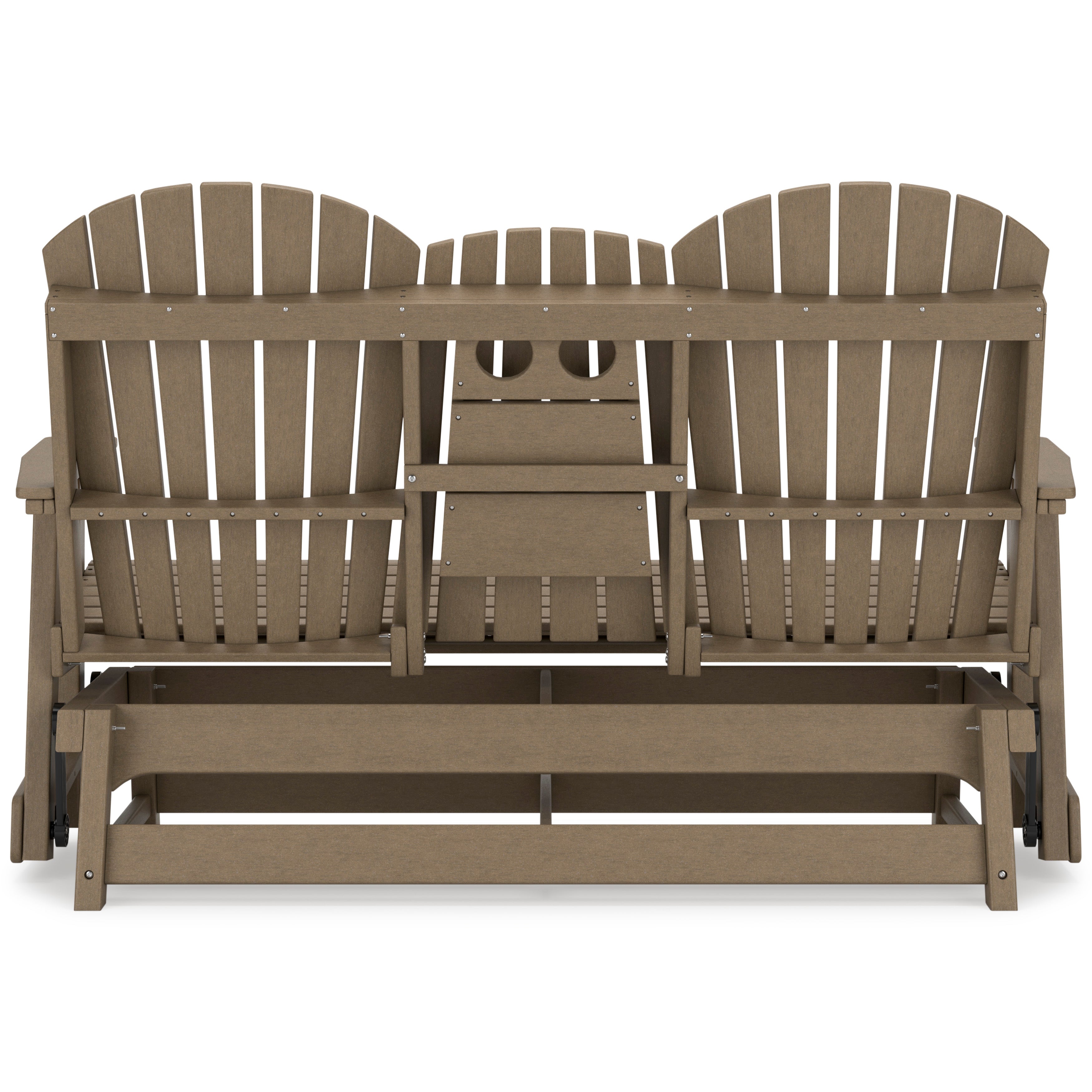 Poly Driftwood Outdoor 67 Swivel Glider Loveseat