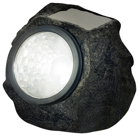 Pure Garden LED Solar Rock Landscaping Lights  Set of 4   Contemporary   Inground And Well Lights   by DCG WholeSale  Houzz