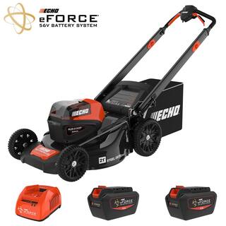 ECHO eFORCE 56-Volt Cordless Battery Lawn Mower and Battery Combo Kit with (2) 5.0Ah Battery and (1) Charger (1-tool) V-DABXAB