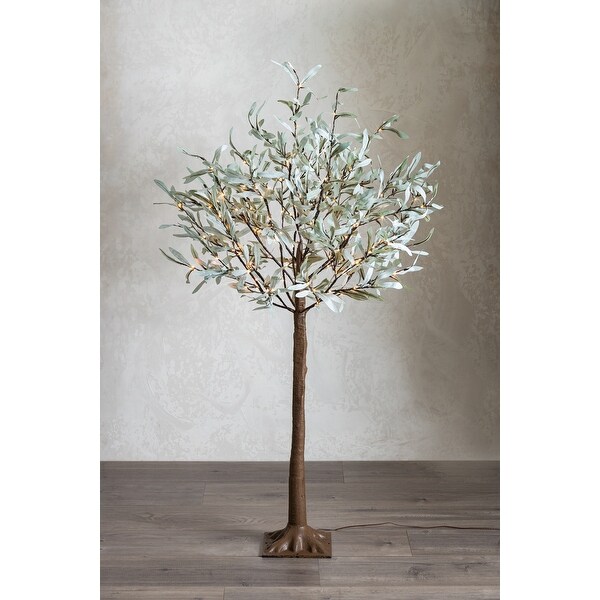 4 Ft High Olive Tree with 143 LED Lights