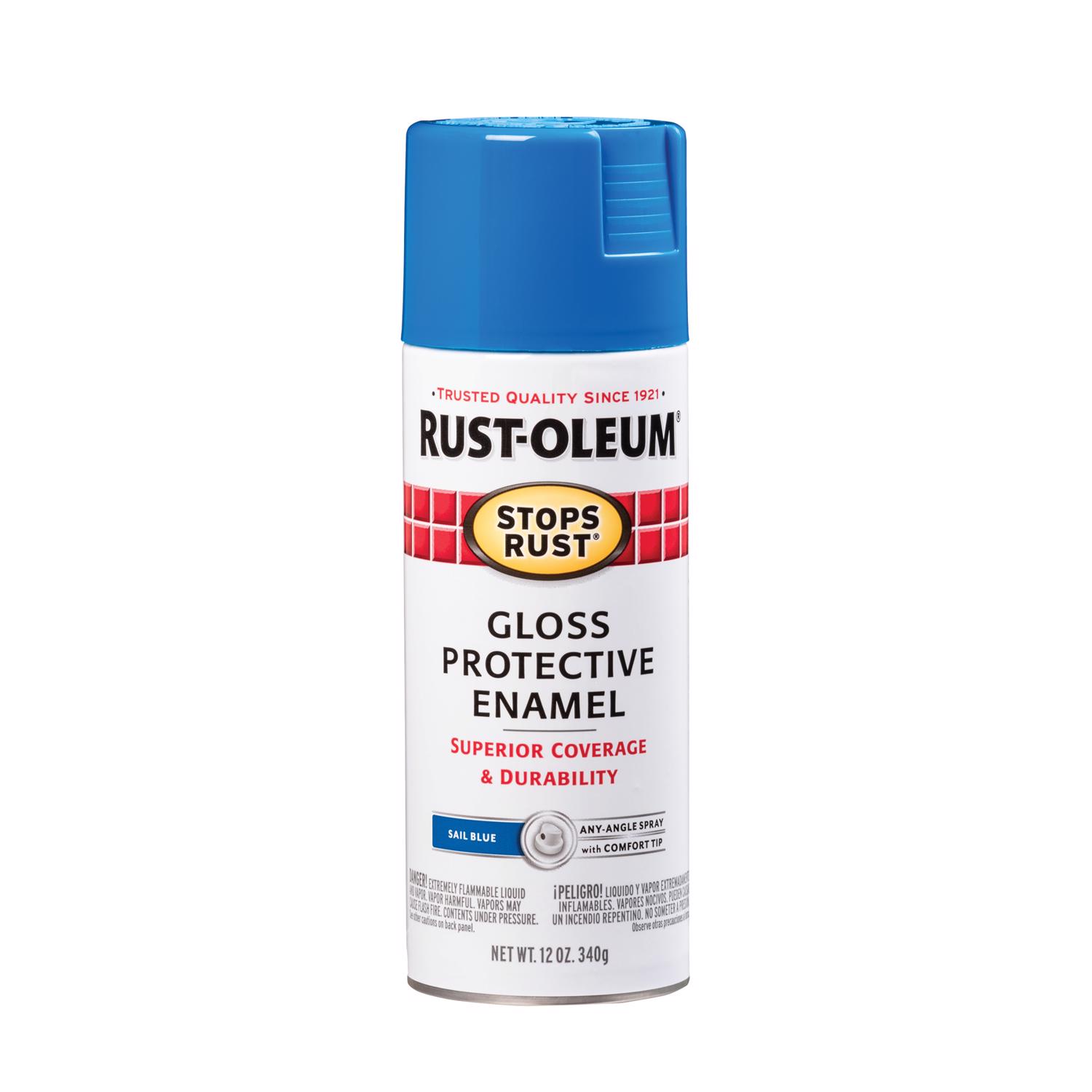 Rust-Oleum Stops Rust Gloss Sail Blue Spray Paint 12 oz