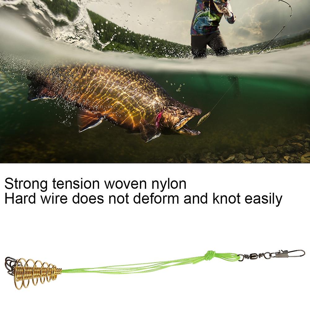 4pcs Anti Hanging Carp Fishing Baits Hook Explosion Lure Fish Bait With Spring Feeder Tackle(10# )