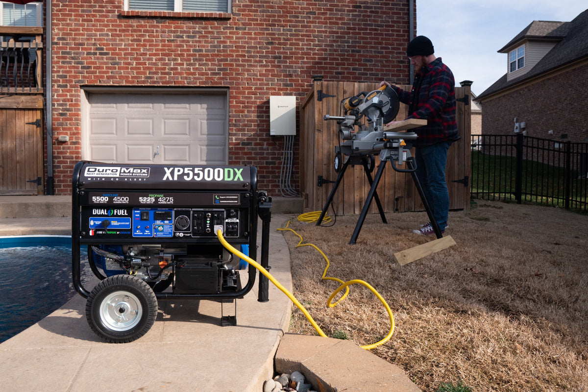 5,500 Watt Dual Fuel Portable Generator w/ CO Alert