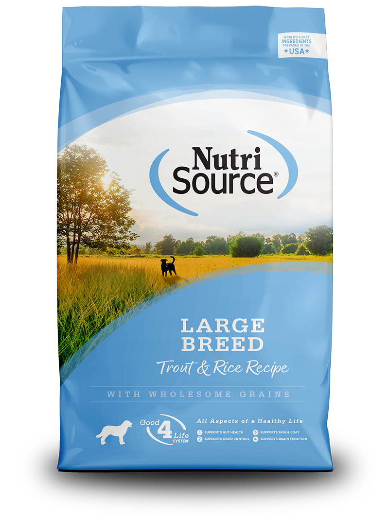 NutriSource Large Breed Trout and Rice Recipe Grain Inclusive Dry Dog Fo