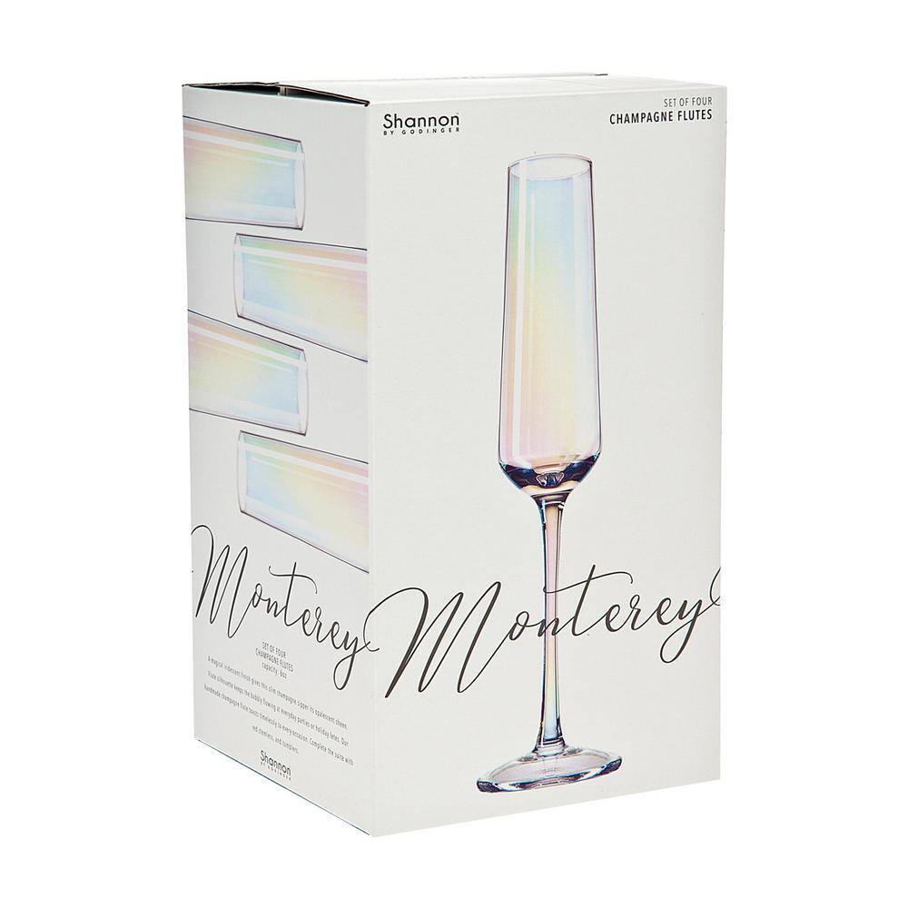 Godinger Monterey 6 oz. Crystal Champagne Flutes (Set of 4) 44623