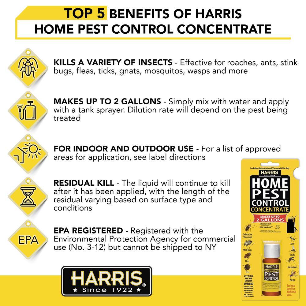 Harris 1 oz. Pest Control ConcentrateMakes up to 10 Gal. (5-Pack) 5HPC1