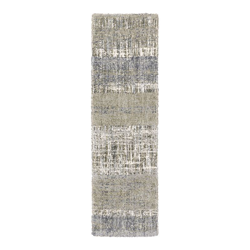 StyleHaven Ashytn Distressed Stripe Shag Area Rug