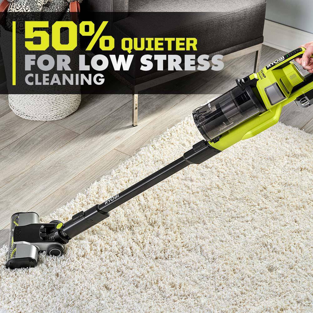 RYOBI ONE+ HP 18V Brushless Cordless Pet Stick Vacuum Cleaner Kit w Battery Charger  ONE+ Cordless Performance Hand Vacuum PBLSV716K-PCL704B