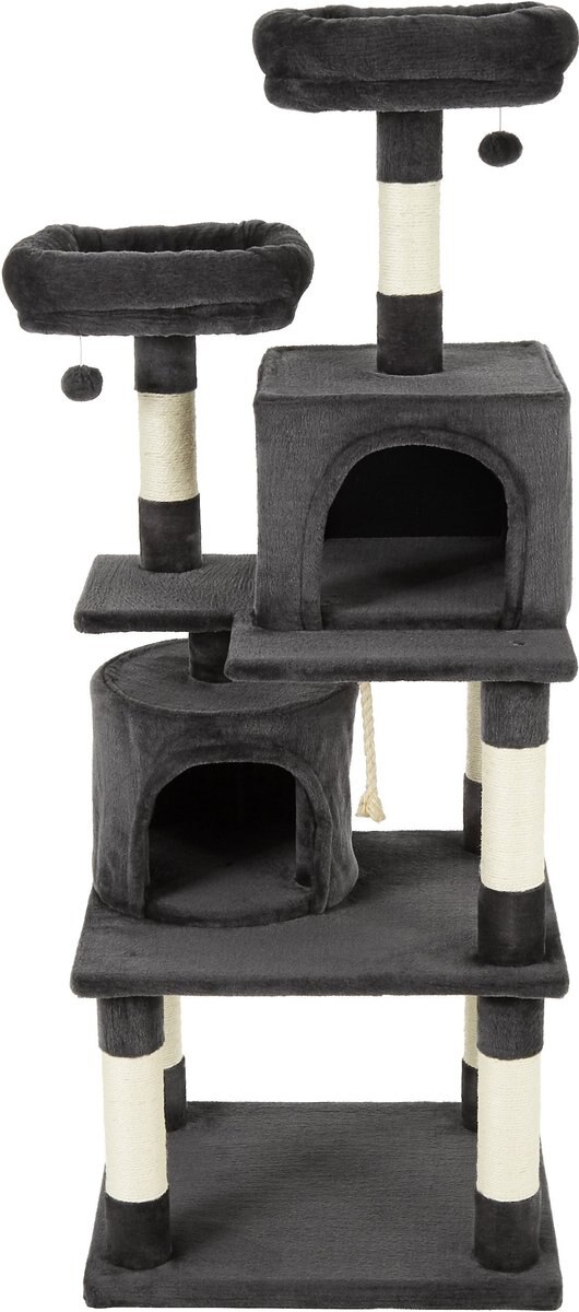 Frisco 61-in Faux Fur Cat Tree and Condo