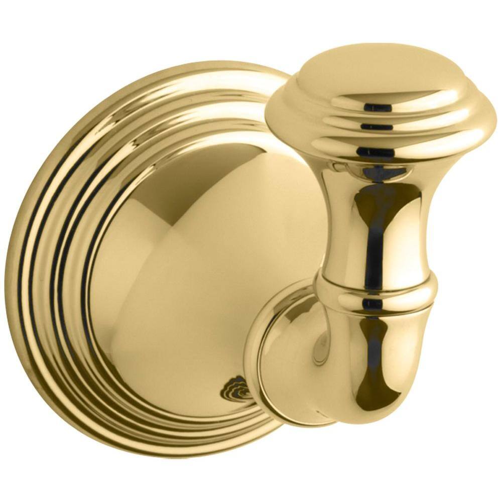 KOHLER Devonshire Single Robe Hook in Vibrant Polished Brass K-10555-PB