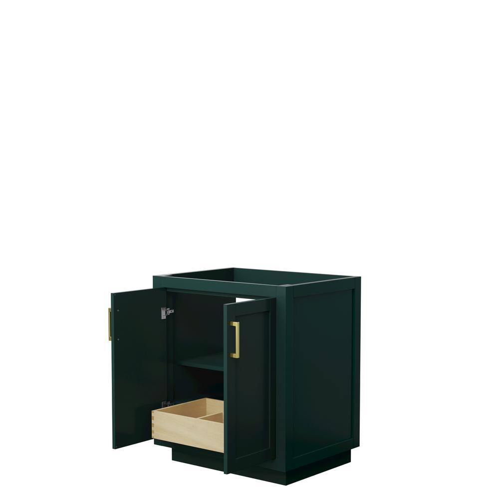 Wyndham Collection Miranda 29.25 in. W x 21.75 in. D x 33 in. H Single Bath Vanity Cabinet without Top in Green WCF292930SGDCXSXXMXX