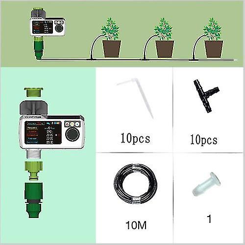 Waterproof Drip Irrigation System Lcd Screen Solar Energy Charging Auto Watering Device Garden Home Intelligent Sprinkler