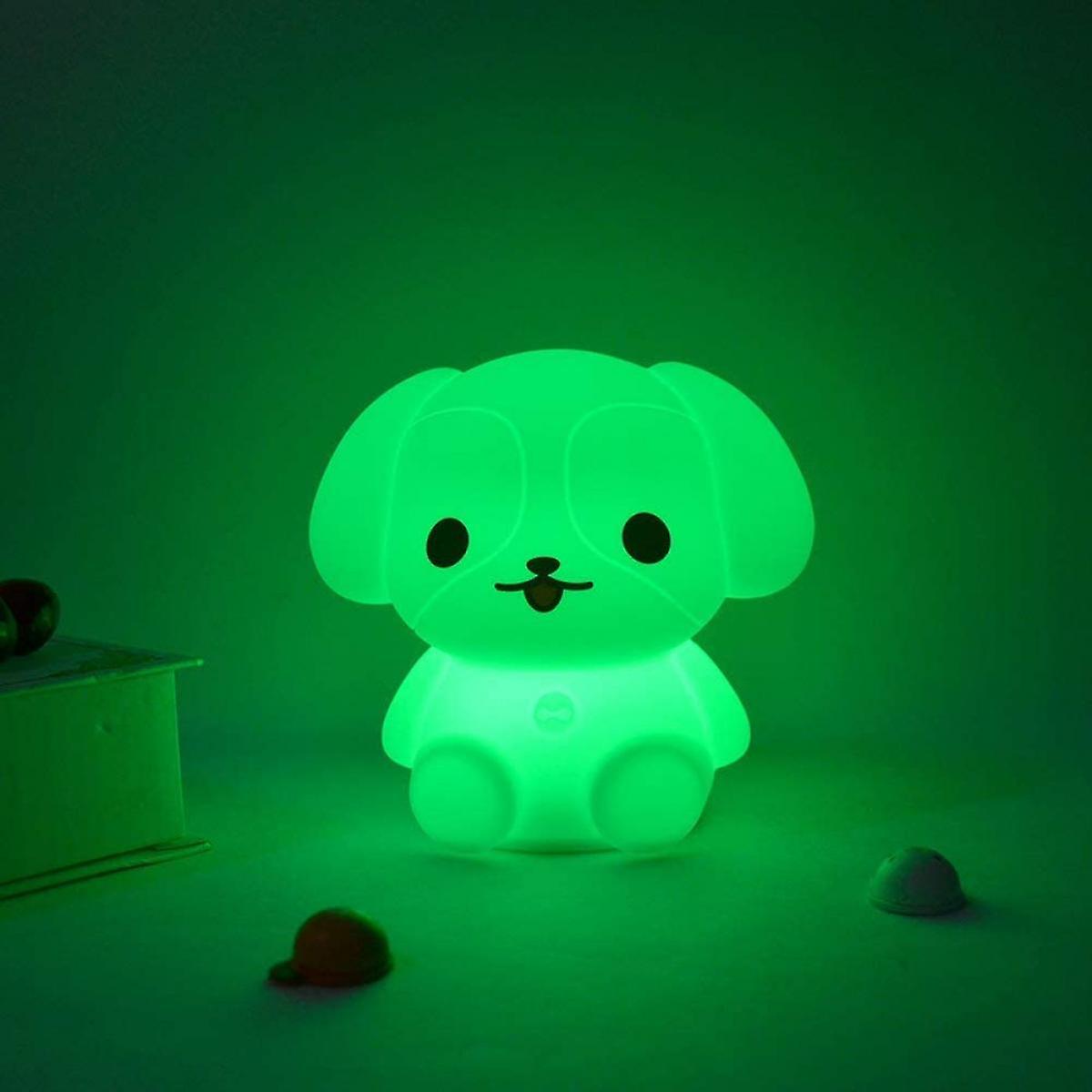 Cute Dog Design Baby Children's Room Led Bedside Lamp With Changeable Rgb Colors Rechargeable Night Light