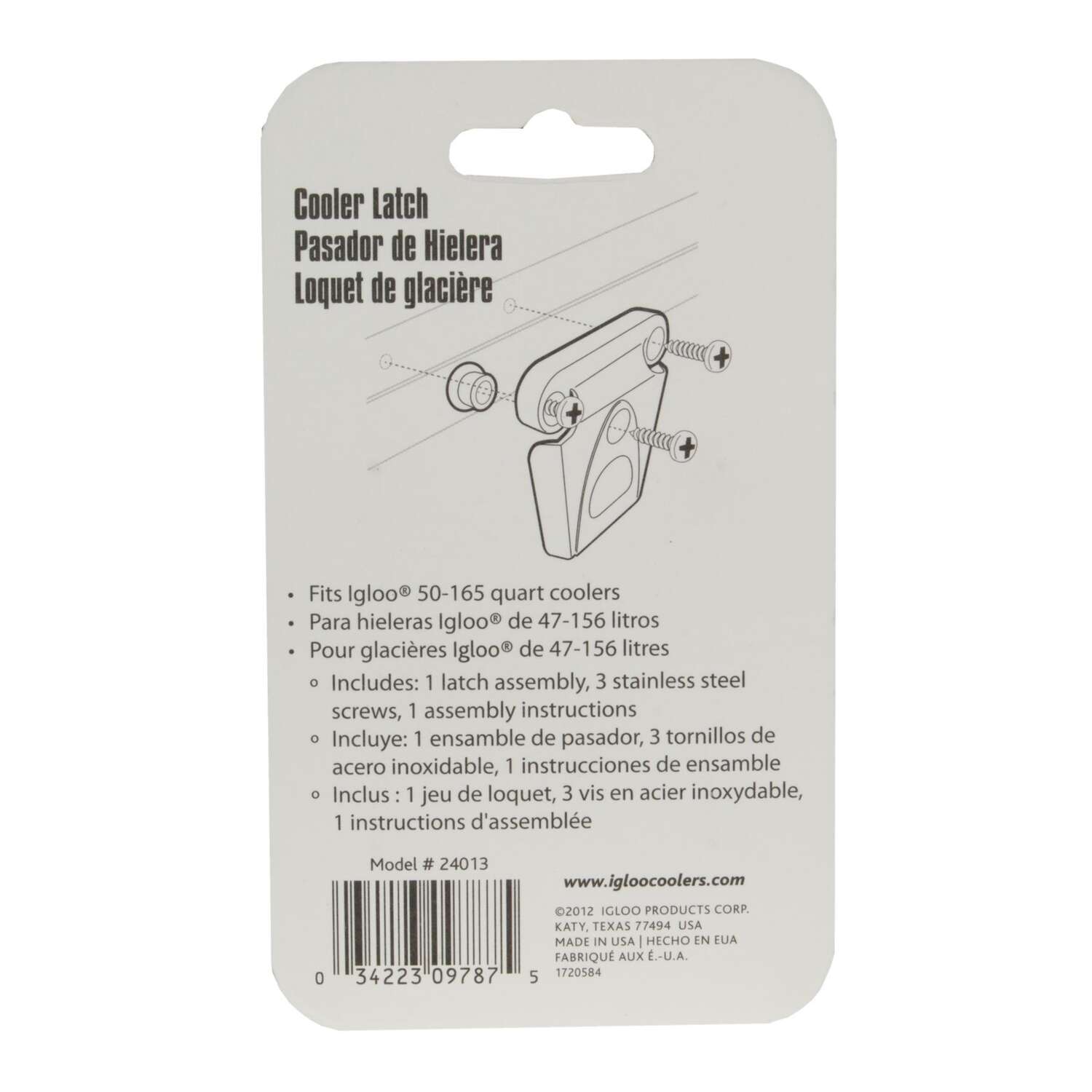 Igloo Cooler Latch White 1 pk