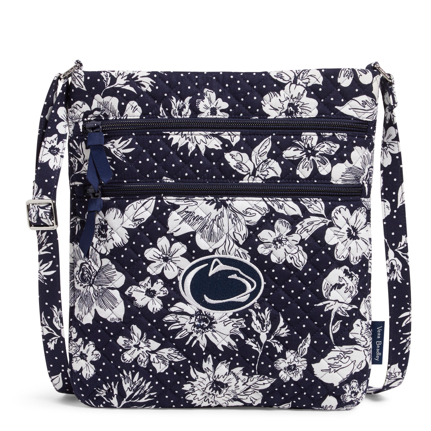 Collegiate Triple Zip Hipster Crossbody Bag