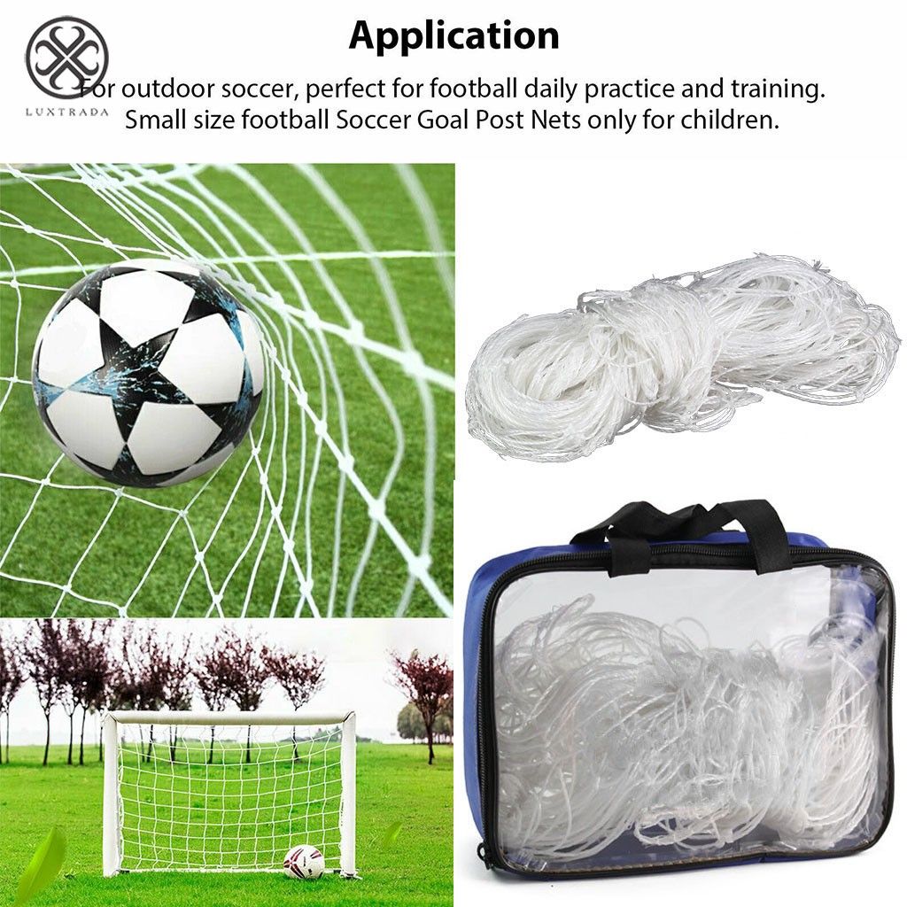 Luxtrada 7.8*6ft PE Football Soccer Goal Post Net Outdoor Sports Match Training for Adult with Carry Case