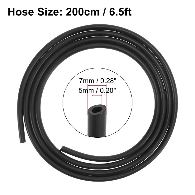 Unique Bargains Universal Windshield Wiper Washer Hose Washer Fluid Hose Replacement For Car 200cm 6 5ft Black 2pcs