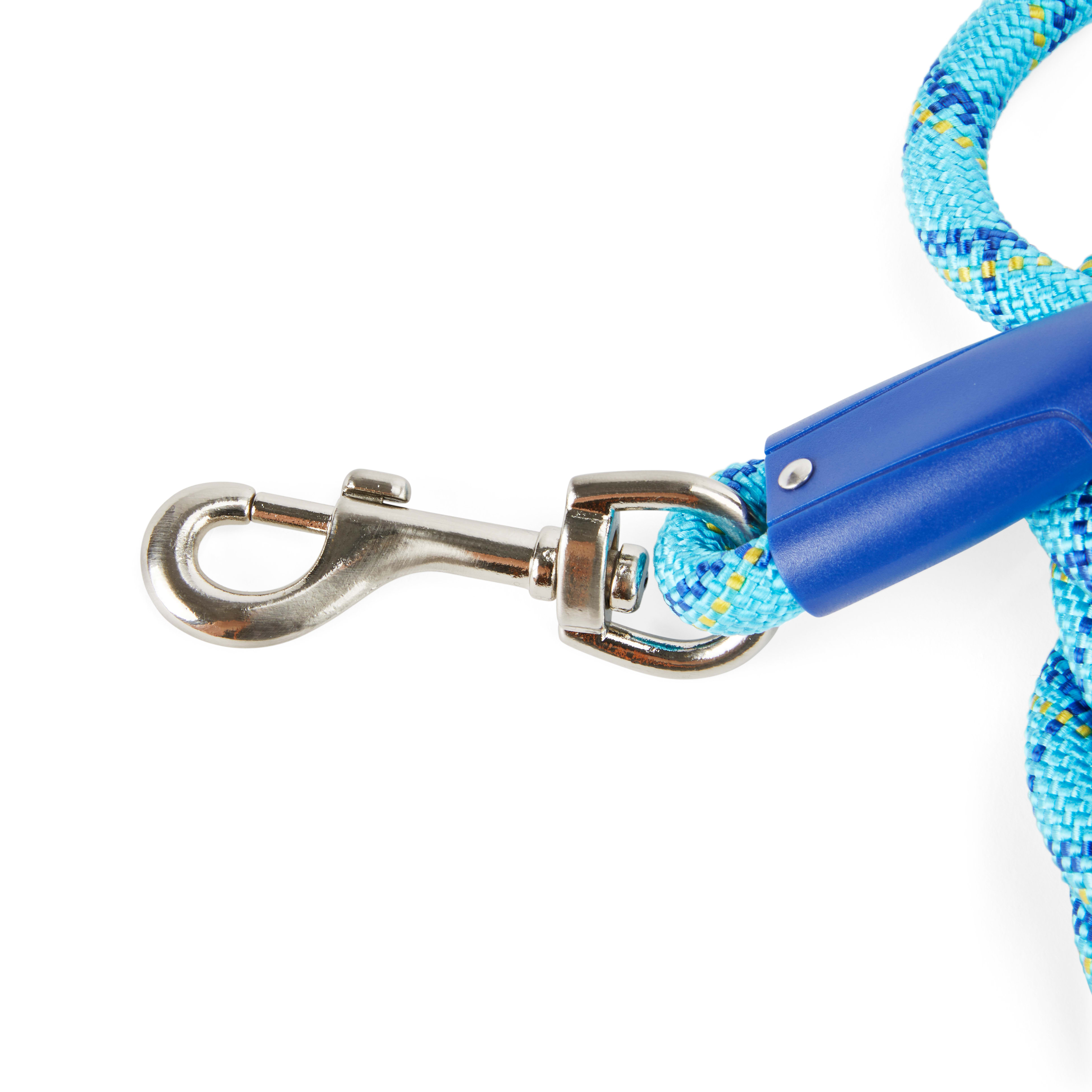 YOULY The Trailblazer Turquoise  Navy Rope Dog Leash， 6 ft.